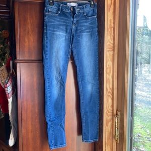 Dark wash skinny jeans